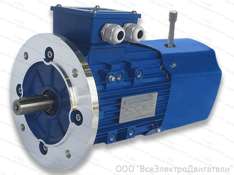 Электродвигатель с тормозом ЭЛМАШ АИР 100 L2 Е2, IM3081 (5,5 кВт 3000 об/мин)